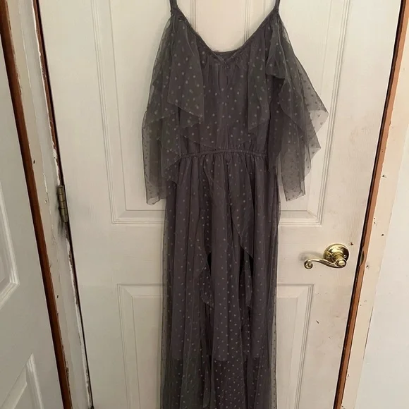 Joyfolie Mia Joy Lauryn Gray Dress NWT Women’s Small BOHO - Picture 3 of 7